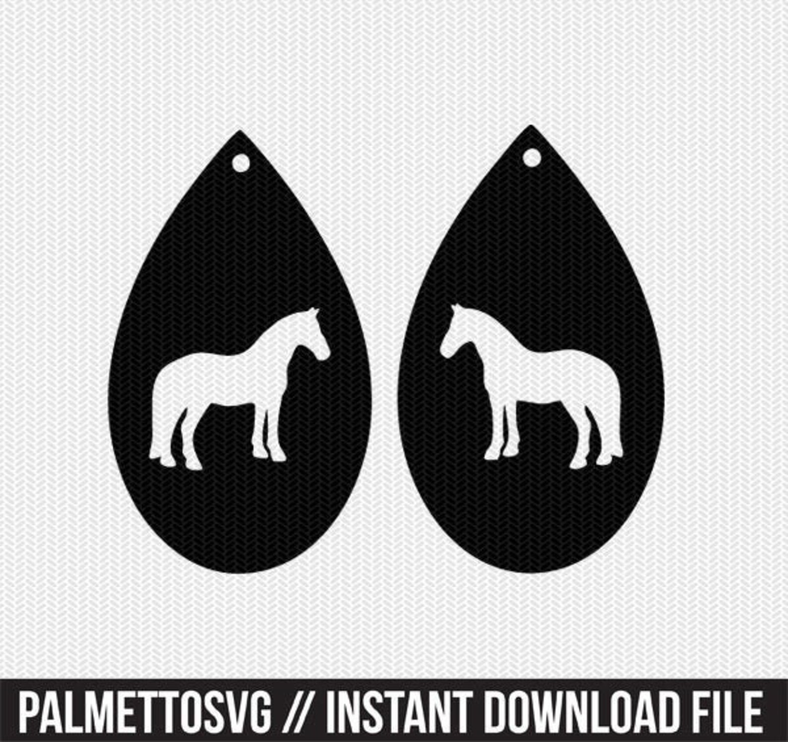 Horse earring template earring svg gift tags cricut download Etsy