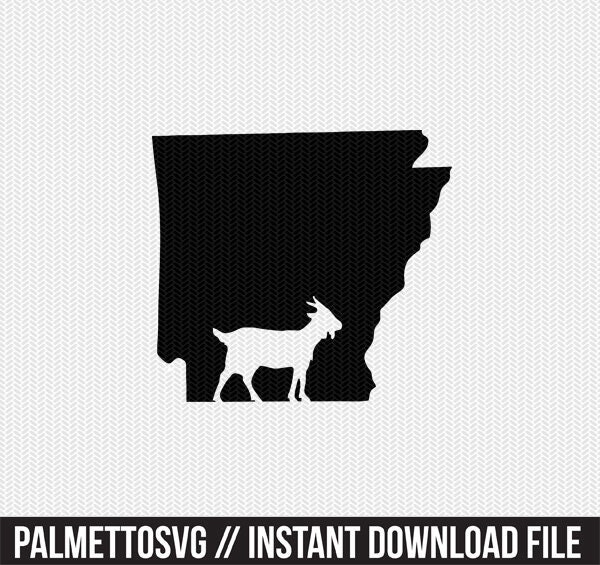 Download Arkansas Goat Svg Dxf File Stencil Instant Download Silhouette Cameo Cricut Downloads Clip Art Animals Goat State Svg Dxf File PSD Mockup Templates