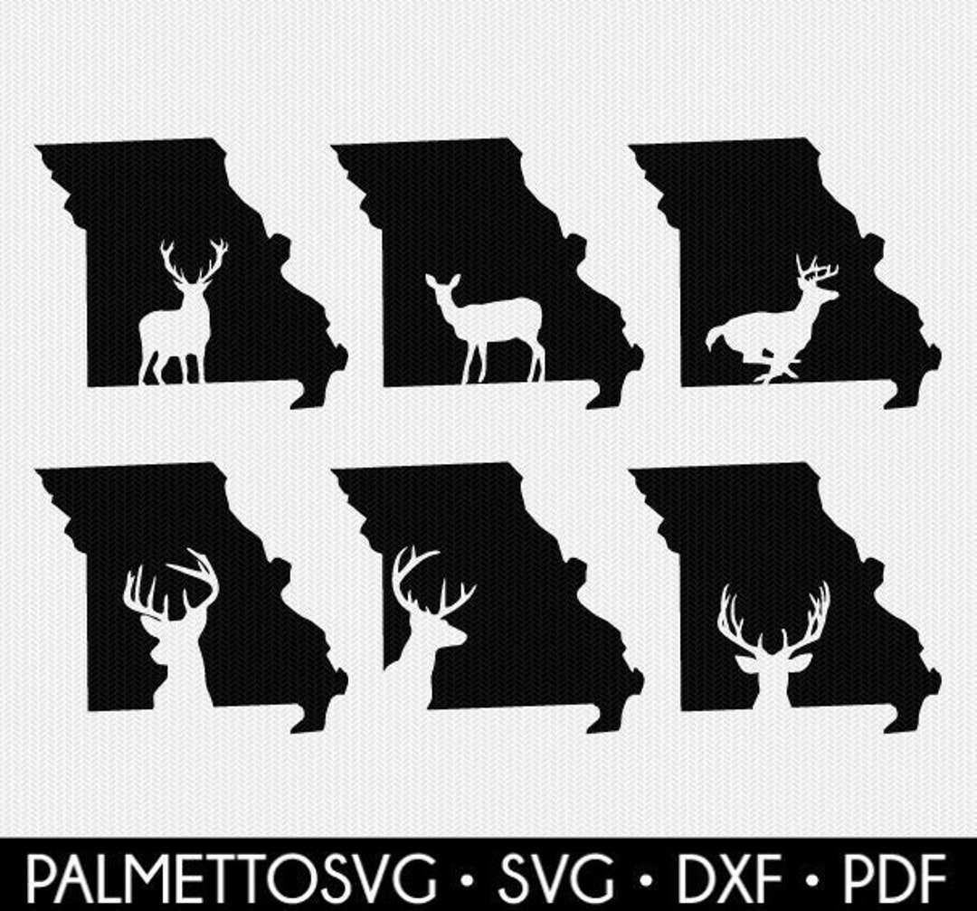Missouri Deer Svg, Dxf File, Svg Files for Cricut, Clip Art, Deer