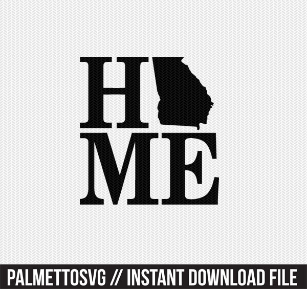 Georgia Home Svg Dxf File Stencil Monogram Frame Silhouette Cameo Cricut Download Clip Art Commercial Use
