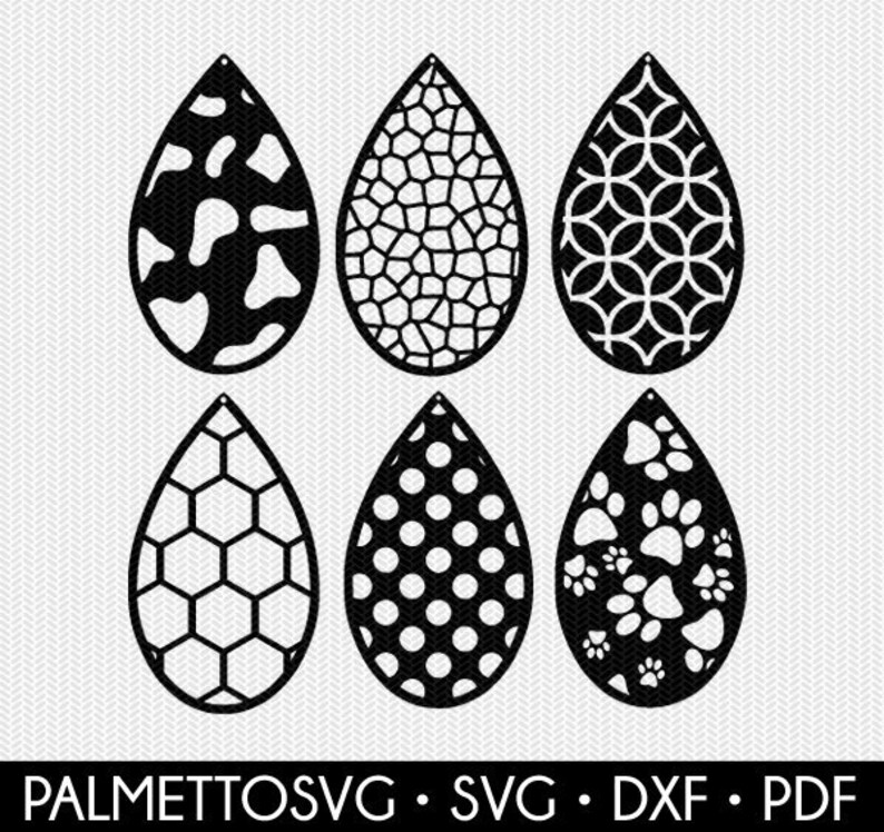 Download Pattern set earring template earring svg gift tags cricut ...