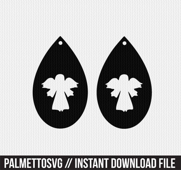Download angel earring template earring svg gift tags cricut ...