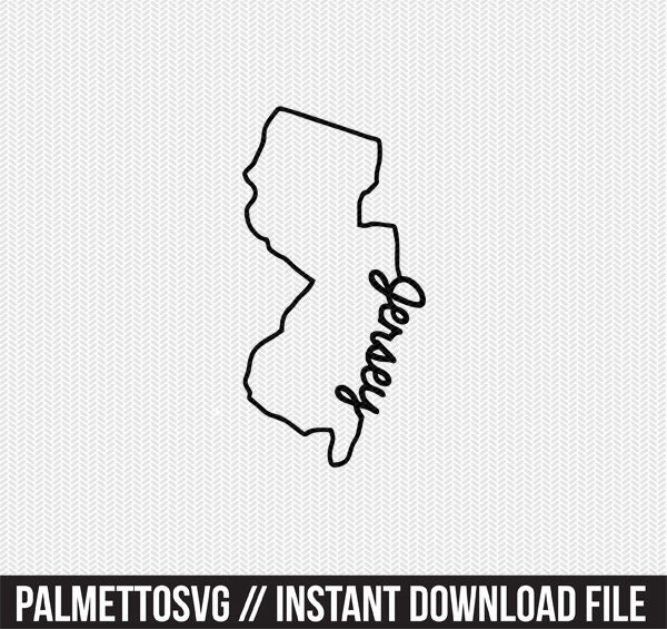 Download new jersey svg dxf file instant download stencil ...