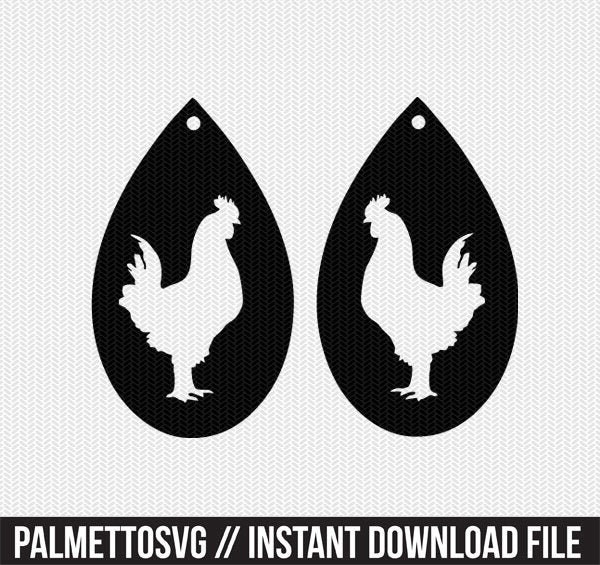 Download roosters earring template earring svg gift tags cricut ...