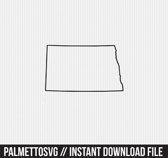 North dakota outline svg dxf file stencil silhouette cameo | Etsy