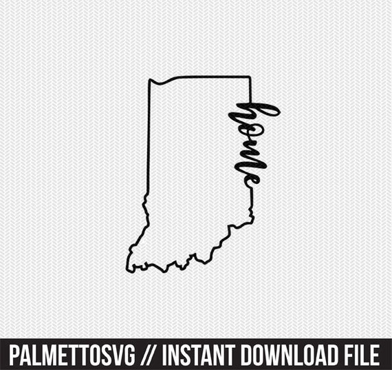 Download Indiana Home Svg Dxf File Instant Download Stencil Silhouette Etsy