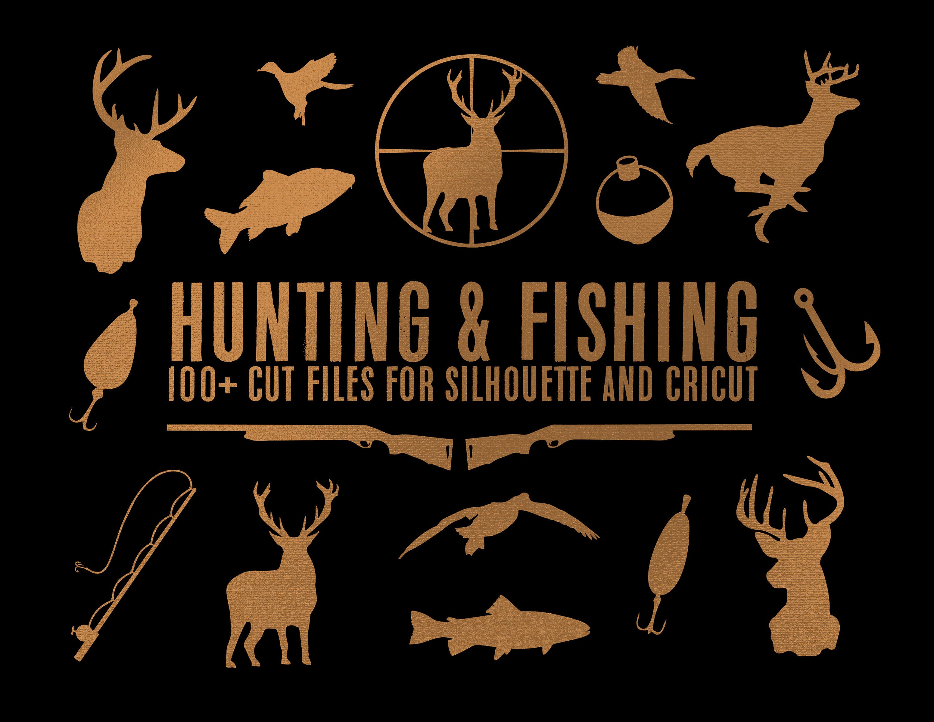Download hunting deer duck fishing bundle silhouette svg dxf file ...