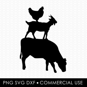 vache svg, svg de chèvre, poulet svg png, dessins par sublimation, dessins png, dessins svg, dessins découpés au laser, dessins cricut, clipart, fichier dxf