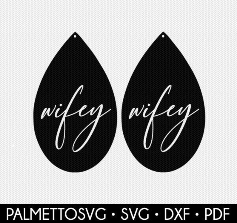 Download Wifey earring template earring svg gift tags cricut ...