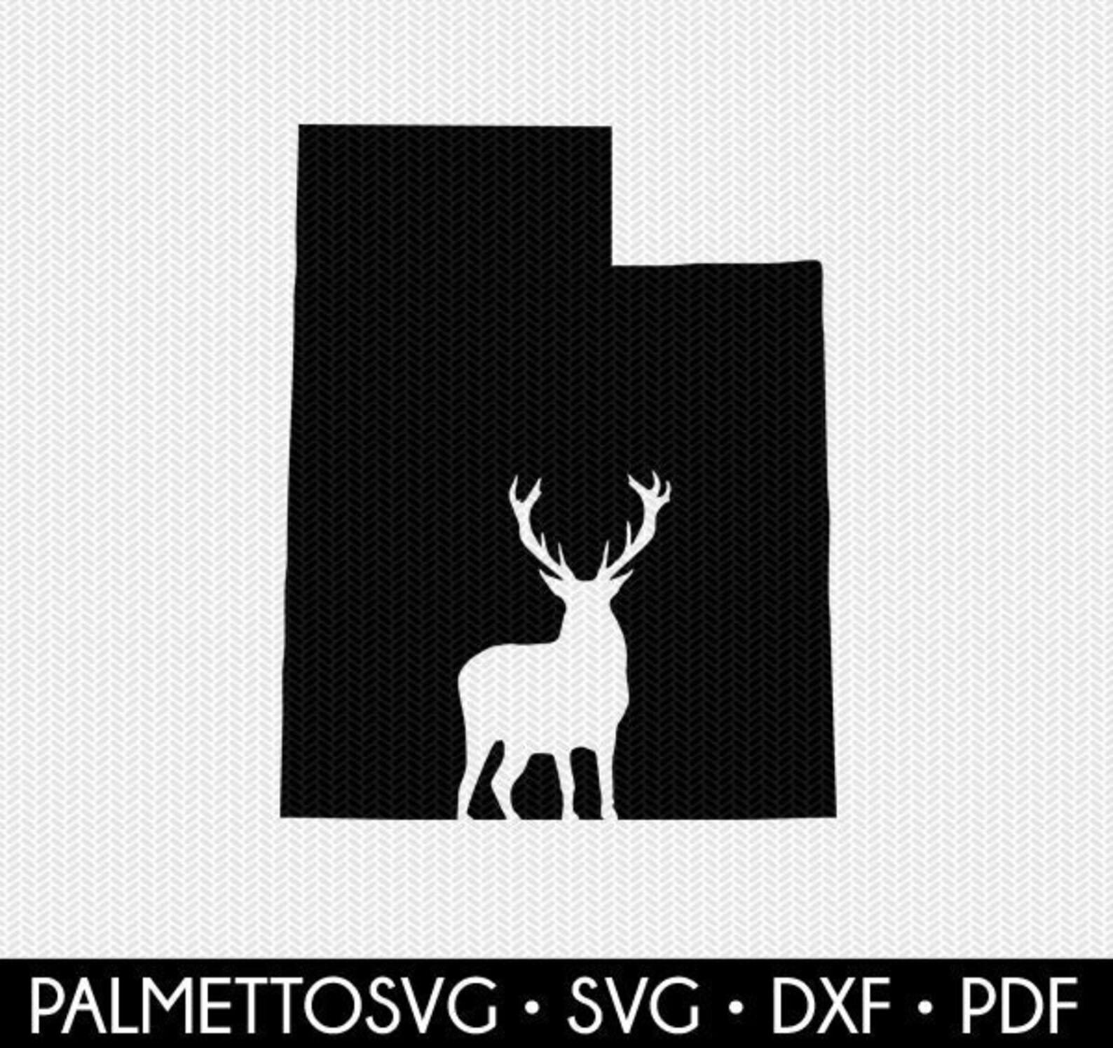 Utah Deer Svg Dxf File Stencil Silhouette Cameo Cricut Etsy
