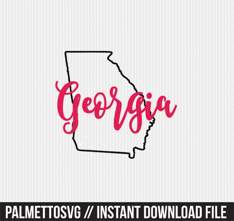 Download Georgia state outline svg dxf file stencil monogram frame ...