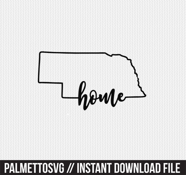 Download Nebraska Home Svg Dxf File Instant Download Stencil Silhouette Etsy