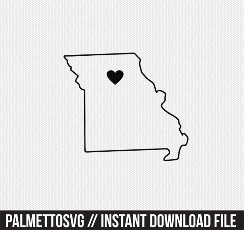 Download Missouri Outline Heart Svg Dxf File Stencil Silhouette Cameo Cricut Downloads Clip Art Commercial Use Visual Arts Craft Supplies Tools Delage Com Br