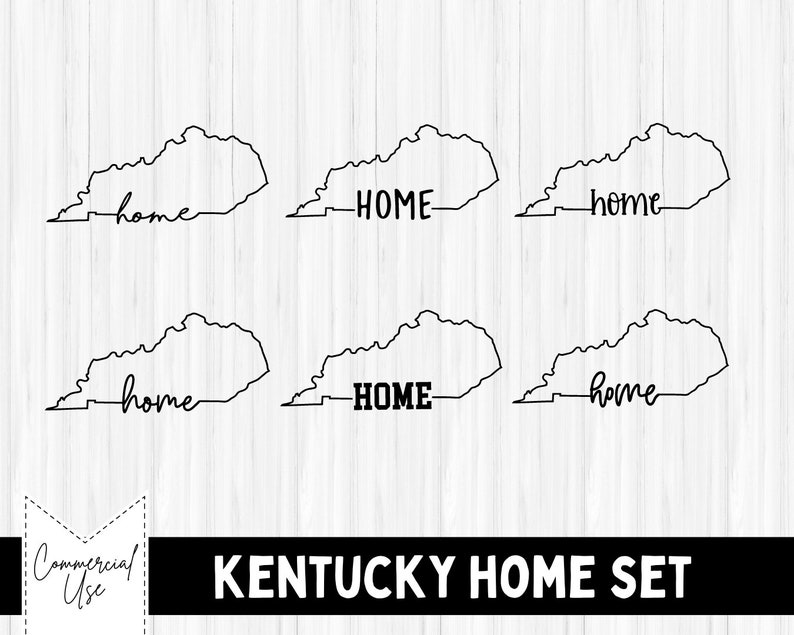 Kentucky Home Svg Kentucky Svg Kentucky Cut File Dxf File Etsy