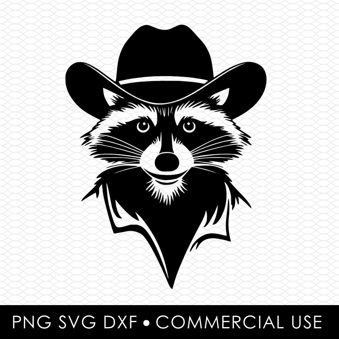 Raccoon Cowboy Hat Svg Png, Raccoon Svg, Cowboy Hat Svg, Raccoon Png ...