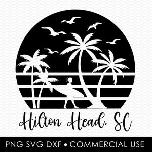 hilton head svg dxf png, laser cut file, sublimation design, svg cut file, laser burn, sublimation png, laser engraving, cricut download