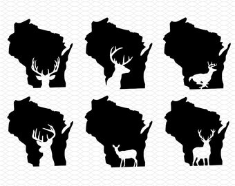 deer wisconsin svg dxf png, laser cut file, sublimation design, svg cut file, laser burn, sublimation png, laser engraving, cricut download