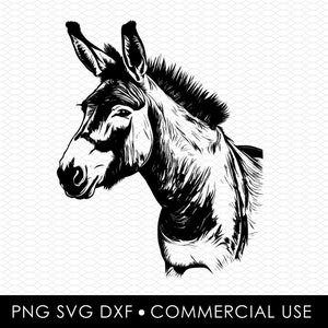 donkey svg dxf png, laser cut file, sublimation design, svg cut file, laser burn file, sublimation png, laser engraving, cricut download