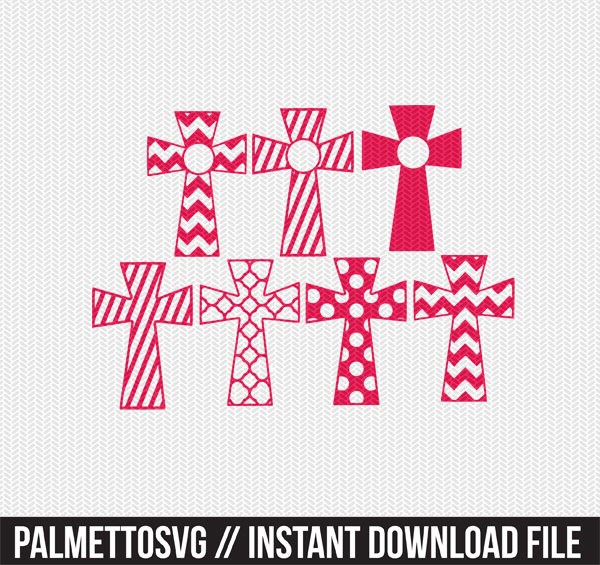 Download Pattern Cross Svg Dxf File Instant Download Stencil Silhouette Cameo Cricut Downloads Religious Christian Monogram Frame Commercial Use