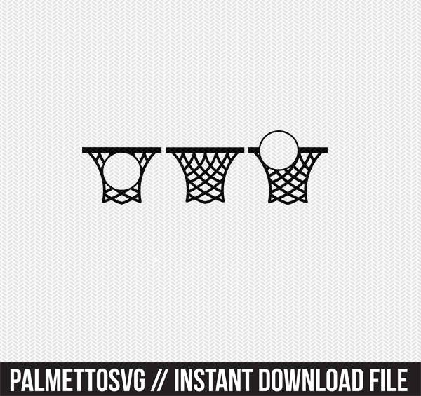 Download Basketball Net Monogram Frames Svg Dxf File Instant Download Etsy
