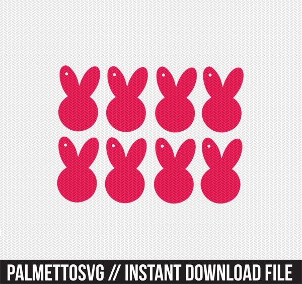 Download Easter Bunny Gift Tags Svg Dxf Jpeg Png File Stencil Monogram Frame Silhouette Cameo Cricut Clip Art Commercial Use