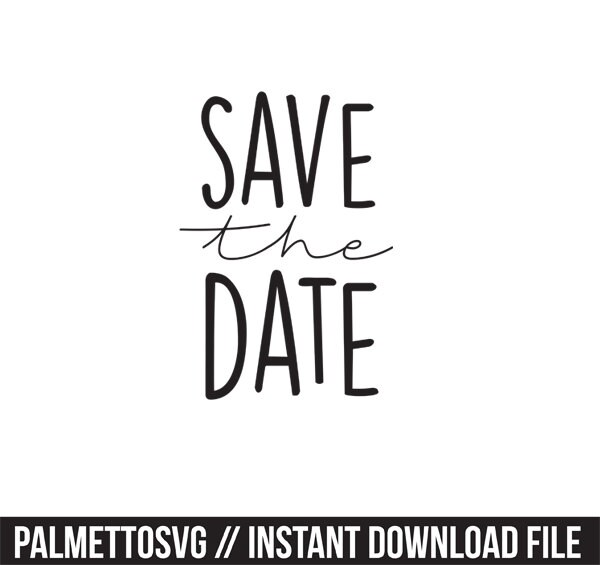 Download save the date silhouette cameo cricut downloads overlay | Etsy