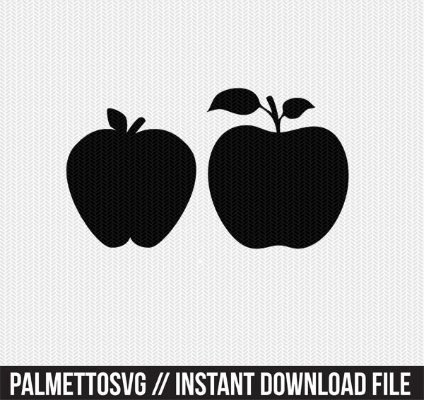 Download Apple Fruit Stencil Svg Dxf File Instant Download Silhouette Etsy