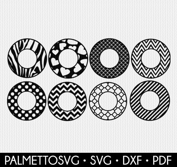 Download Circle Monogram Frame Patterns Svg Dxf File Instant Download Silhouette Cameo Cricut Downloads Clip Art Commercial Use