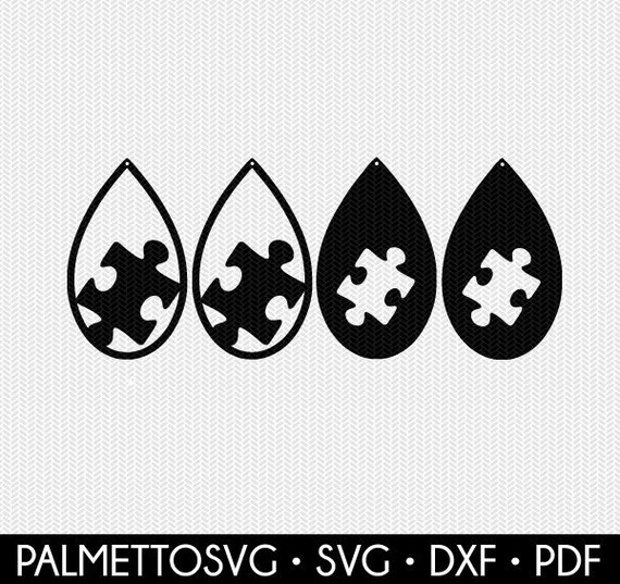 Download Free Autism Puzzle Earring Template Earring Svg Gift Tags Cricut Etsy SVG Cut Files