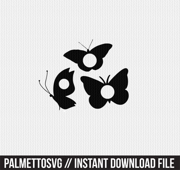 Download Butterfly Monogram Frame Svg Dxf File Instant Download Silhouette Cameo Cricut Downloads Clip Art Commercial Use