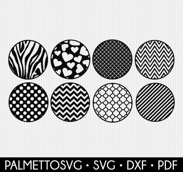 Download Circle Patterns Gift Tags Stickers Bottle Caps Svg Dxf File Stencil Silhouette Cameo Cricut Downloads Clip Art Commercial Use