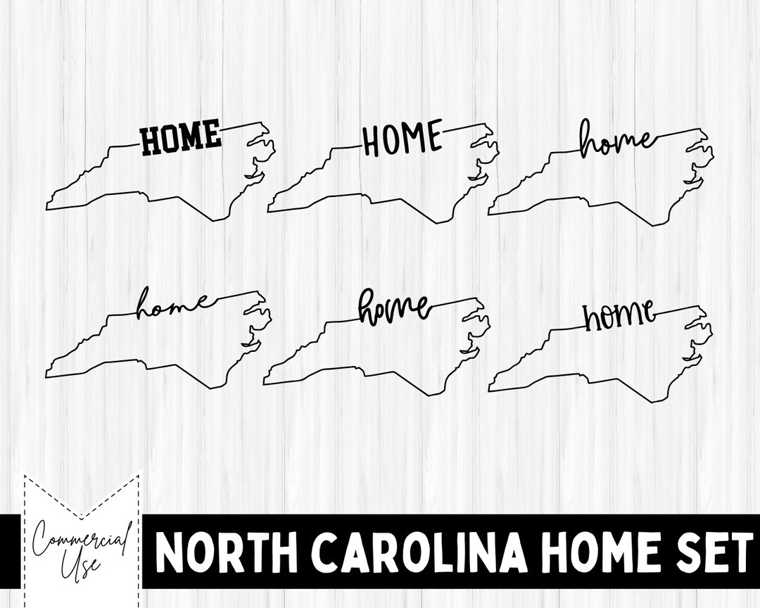 North Carolina Home Svg North Carolina Svg North Carolina Etsy