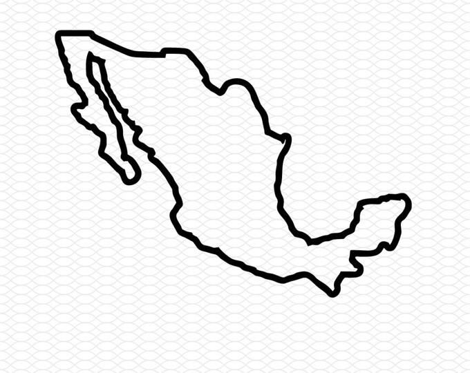 Mexico Outline SVG, Mexico Cursive Vector, Mexico Design, Country Svg ...