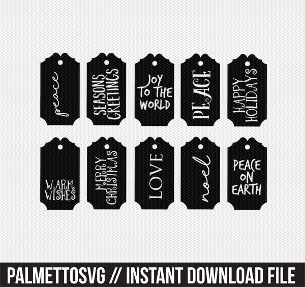 Download Christmas gift tags labels svg dxf jpeg png file stencil ...