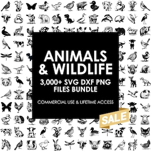 animals and wildlife svg bundle, animal dxf bundle, animal svg bundle, animals dxf, svg files for cricut, cricut downloads, laser cut bundle
