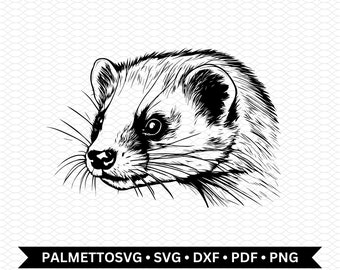 ferret svg, ferret dxf, ferret cut file, ferret png, ferret clip art, cricut download, commercial use, digital download