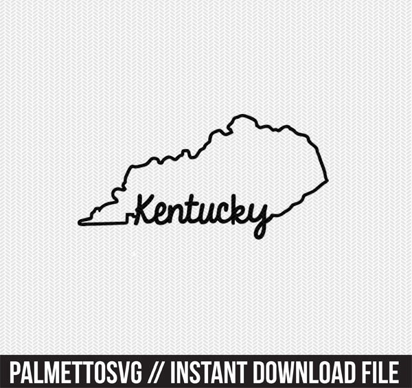 Download kentucky svg dxf file instant download stencil silhouette ...