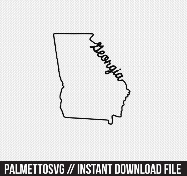 Download Georgia Svg Dxf File Instant Download Stencil Silhouette Cameo Cricut Downloads Cut File Downloads Clip Art Commercial Use