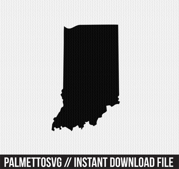 Download indiana svg dxf cut file instant download stencil monogram ...