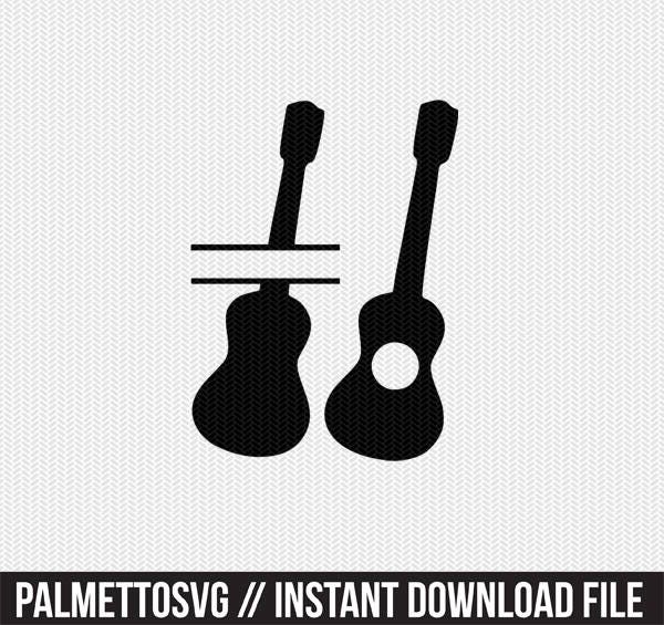 Download Guitar Monogram Frames Svg Dxf File Instant Download Silhouette Cameo Cricut Downloads Clip Art