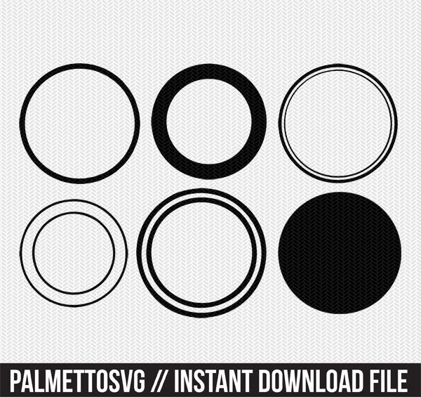 Download Circle Monogram Frame Svg Dxf File Instant Download Silhouette Cameo Cricut Downloads Clip Art Commercial Use