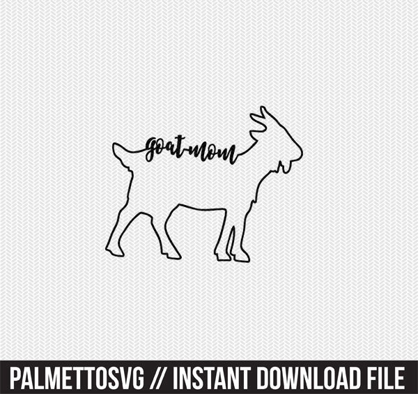 Download Goat Mom Svg Dxf File Instant Download Stencil Silhouette Cameo Cricut Downloads Cut File Clip Art Commercial Use