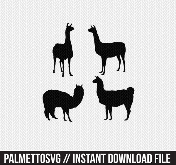 Download llama svg dxf jpeg png file instant download stencil silhouette cameo cricut downloads clip art ...