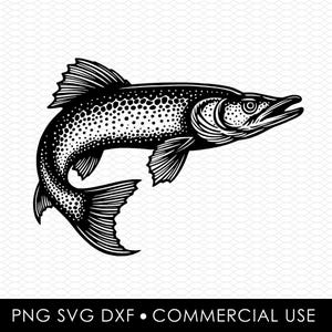 northern pike svg dxf png, laser cut file, sublimation design, svg cut file, laser burn, sublimation png, laser engraving, cricut download