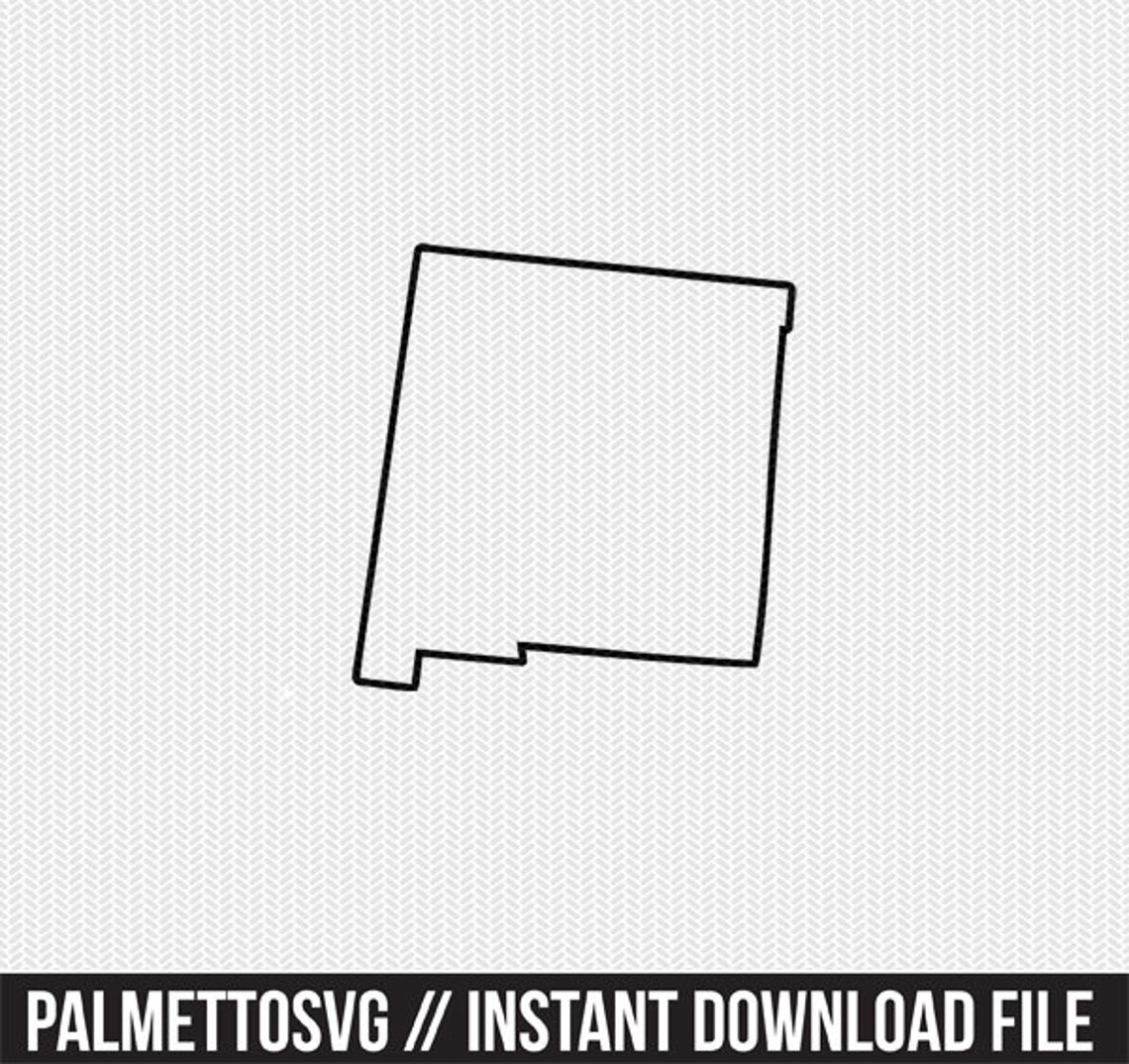 New Mexico Outline Svg Dxf File Stencil Silhouette Cameo | Etsy
