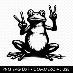 rana simbolo della pace svg, rana png, rana dxf, file di taglio rana, disegni a sublimazione, disegni png, disegni svg, disegni tagliati al laser, disegni cricut
