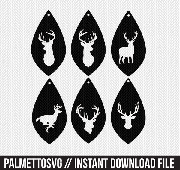 Download Deer earring template earring svg gift tags cricut ...