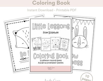 Little Lessons from Scripture Coloring Pages for Children | Bible Coloring Pages | Printable Coloring Pages for Kids