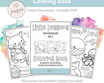 Scripture Coloring Pages for Children | Bible Coloring Pages | Printable Coloring Pages for Kids | Bible-themed coloring pages
