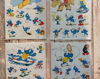 Vintage The Smurfs stickers
